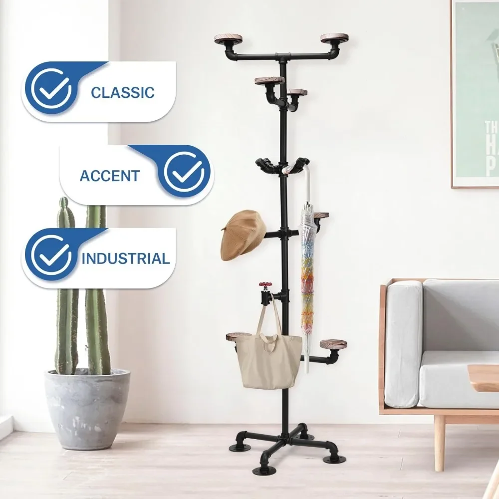 Industrial Hat Rack Display Stand,Heavy Duty Black Metal Pipe Coat Rack Stand,Freestanding Rack Stand
Industrial Hat Rack Display Stand,Heavy Duty Black Metal Pipe Coat Rack Stand,Freestanding Rack Stand