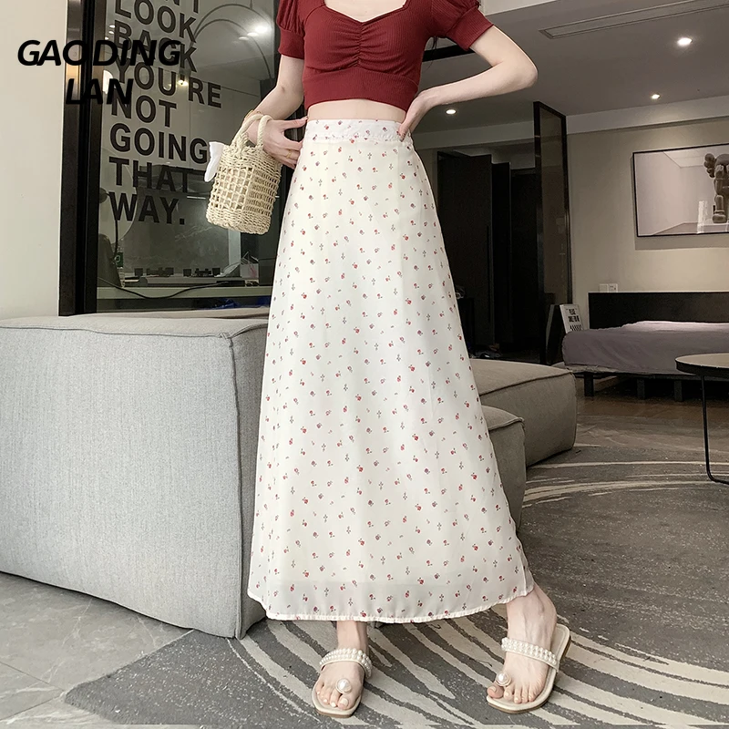 GAODINGLAN Versatile Temperament Elastic High Waist Women Skirts Summer Floral Print Long Skirt Female A Line Skirt Elegant
GAODINGLAN Versatile Temperament Elastic High Waist Women Skirts Summer Floral Print Long Skirt Female A Line Skirt Elegant