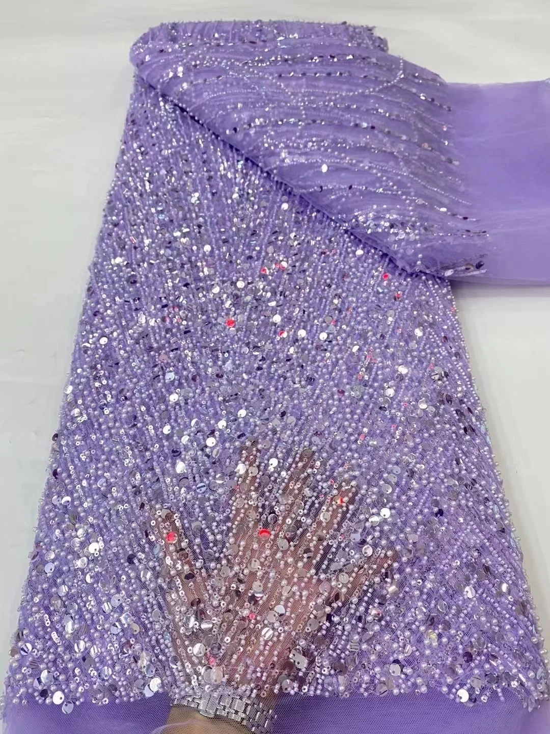 Luxury Organza Fabric Beaded Lace Material 2024 Wave Design French Sequins Tulle Net Lace For DIY Sewing Women's Gown Dresses
Luxury Organza Fabric Beaded Lace Material 2024 Wave Design French Sequins Tulle Net Lace For DIY Sewing Women's Gown Dresses