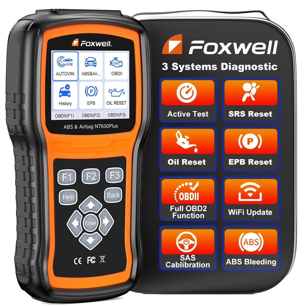 FOXWELL NT630 Plus OBD2 сканер автомобильного кода диагностический инструмент двунаправленный сканер с ABS SRS SAS инструмент сканирования масляных светильников
FOXWELL NT630 Plus OBD2 сканер автомобильного кода диагностический инструмент двунаправленный сканер с ABS SRS SAS инструмент сканирования масляных светильников