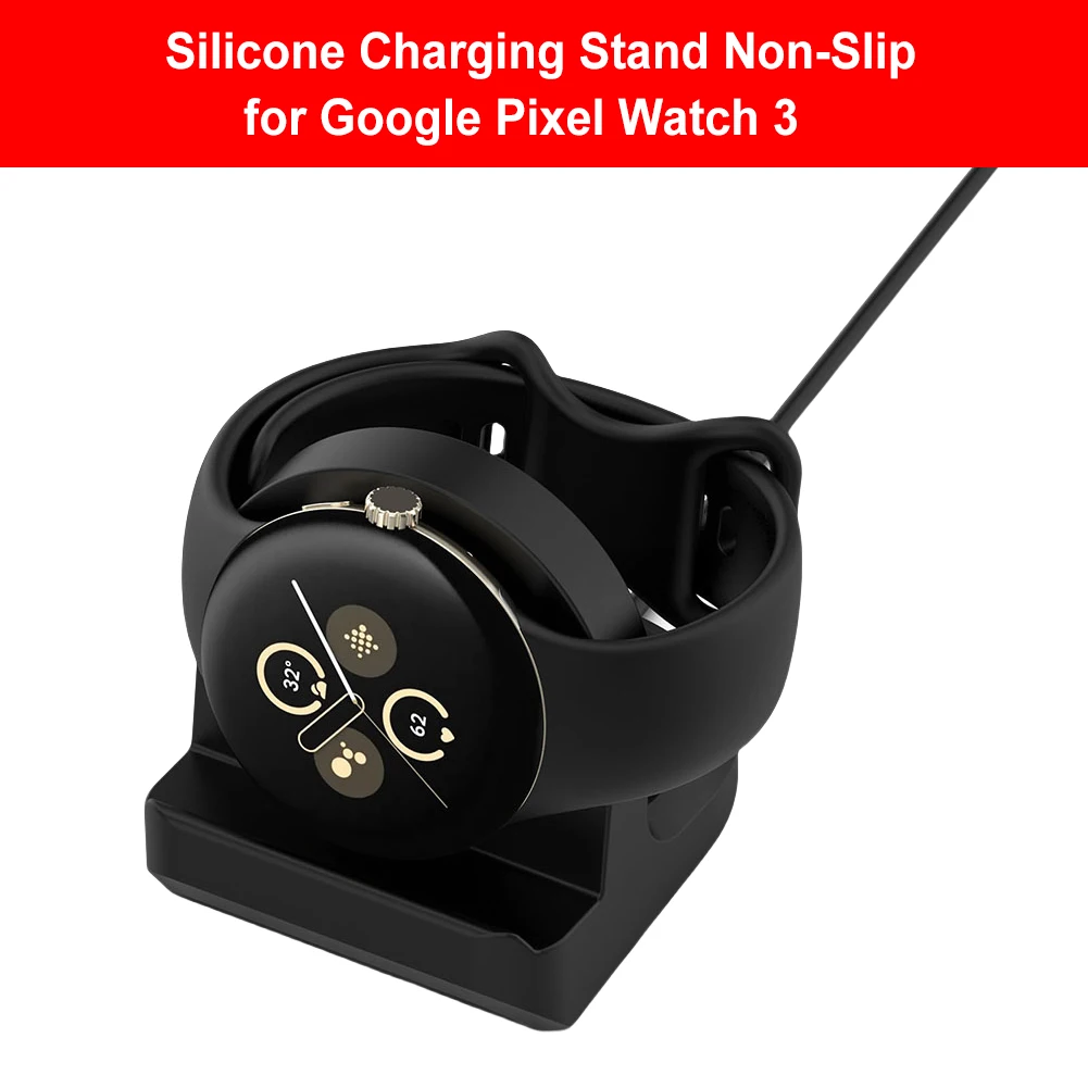 Desktop Dock Charger Adapter Stand Holder Silicone Non-Slip Charging Dock Stand Charger Base Holder for Google Pixel Watch 2
Desktop Dock Charger Adapter Stand Holder Silicone Non-Slip Charging Dock Stand Charger Base Holder for Google Pixel Watch 2