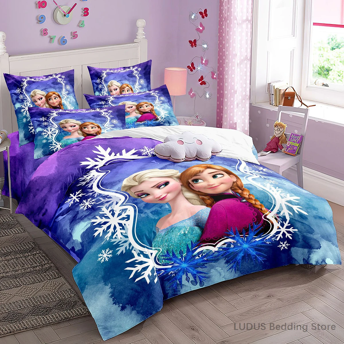 Frozen Bedding Set Kawaii Blue Princess Duvet Cover with Pillowcases Magical Cartoon Quilt Cover for Kids Room Decor Gift
Frozen Bedding Set Kawaii Blue Princess Duvet Cover with Pillowcases Magical Cartoon Quilt Cover for Kids Room Decor Gift