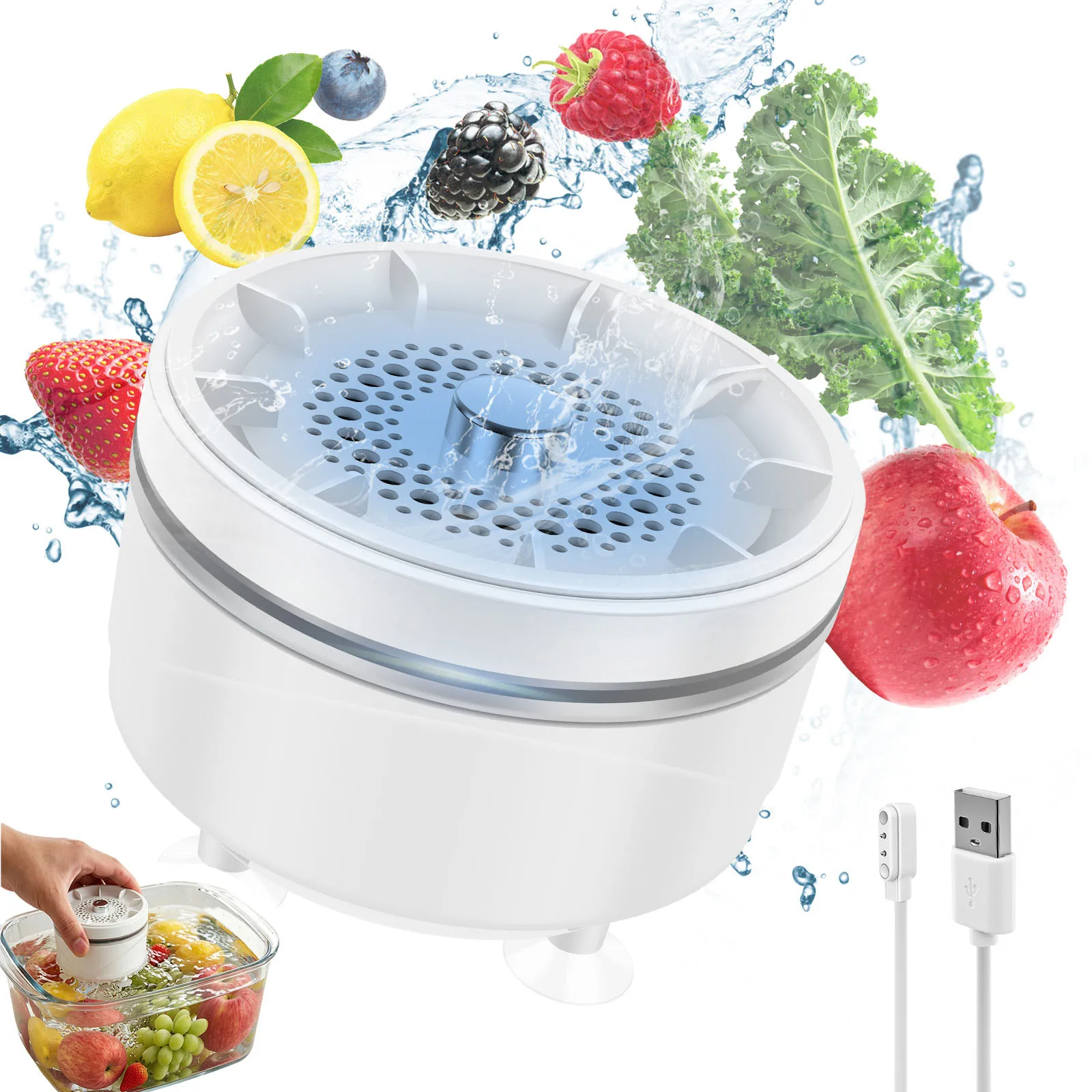 Wireless Fruit Vegetable Washing Machine USB Electric Vegetable Cleaner Device Food Purifier Disinfect Fruit Disinfectan Cleaner
Wireless Fruit Vegetable Washing Machine USB Electric Vegetable Cleaner Device Food Purifier Disinfect Fruit Disinfectan Cleaner