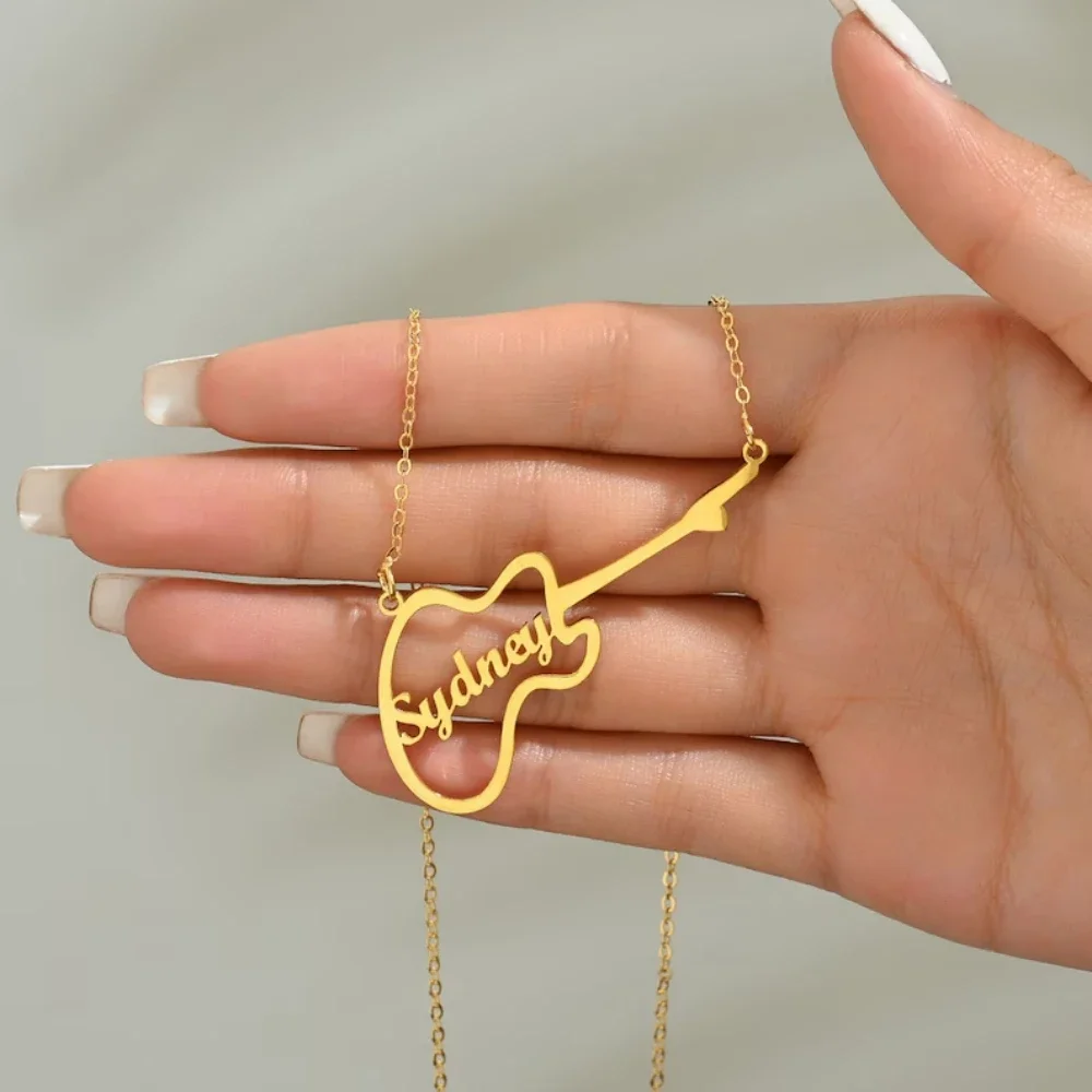 Custom Stainless Steel Name Necklace For Women Kid Customized Guitar Shape Letter Name Pendant Necklaces Jewelry Accessories
Custom Stainless Steel Name Necklace For Women Kid Customized Guitar Shape Letter Name Pendant Necklaces Jewelry Accessories