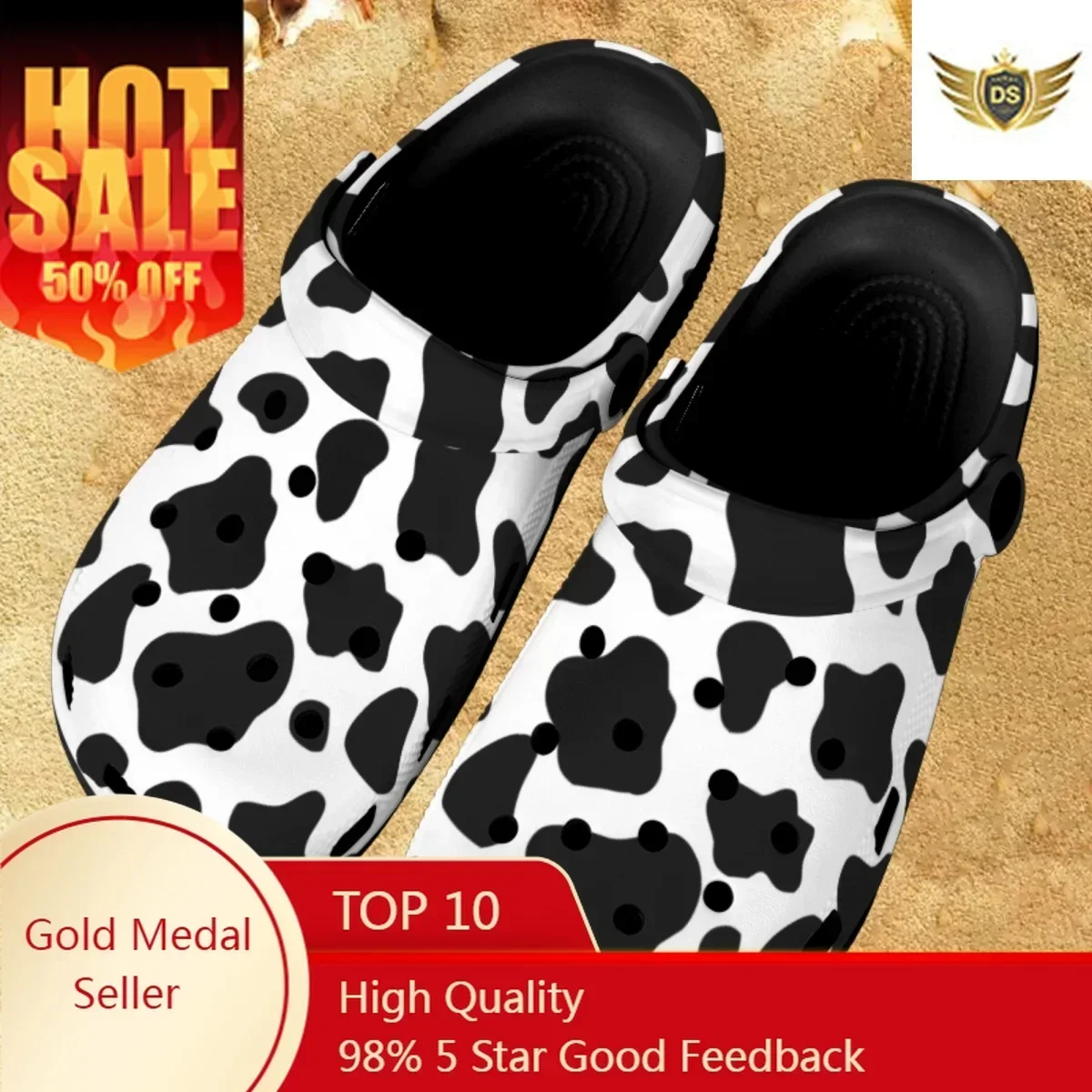 Casual Ladies Indoor Slippers Classic White And Black Cow Design Non-Slip Lightweight Sandals Women Breathable Slides Footwear
Casual Ladies Indoor Slippers Classic White And Black Cow Design Non-Slip Lightweight Sandals Women Breathable Slides Footwear