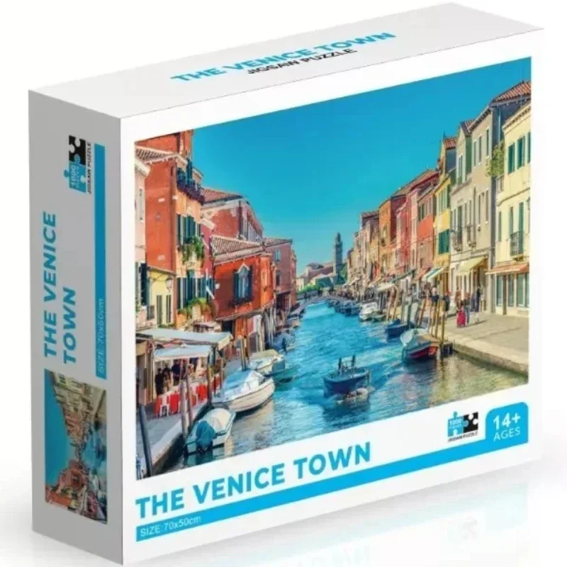 70*50cm Adult Puzzle 1000pcs cardboard Jigsaw The Venice Town Beautiful Landscape Series
70*50cm Adult Puzzle 1000pcs cardboard Jigsaw The Venice Town Beautiful Landscape Series