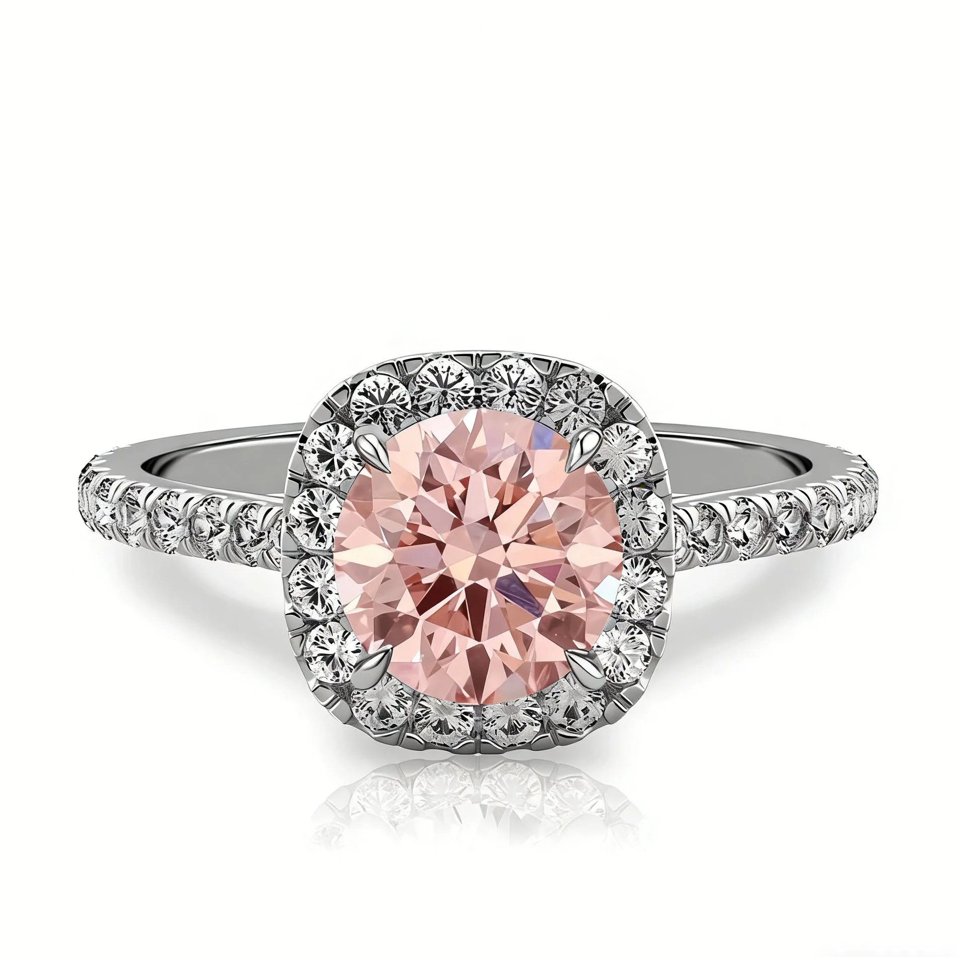 Real Platinum 950 Women Ring IGI Fancy Pink Round Shape 1Ct Main Stone Lab Grown Diamond VS-VVS IGI Diamond Ring For Lady
Real Platinum 950 Women Ring IGI Fancy Pink Round Shape 1Ct Main Stone Lab Grown Diamond VS-VVS IGI Diamond Ring For Lady