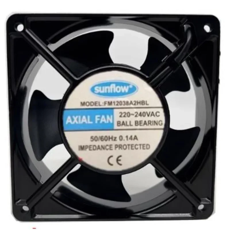 New CPU Fan for Sunflow FM12038A2HBL 220V 0.14A Ball Axial Flow Fan Cabinet Cooling Fan 12038 120x120x38mm
New CPU Fan for Sunflow FM12038A2HBL 220V 0.14A Ball Axial Flow Fan Cabinet Cooling Fan 12038 120x120x38mm