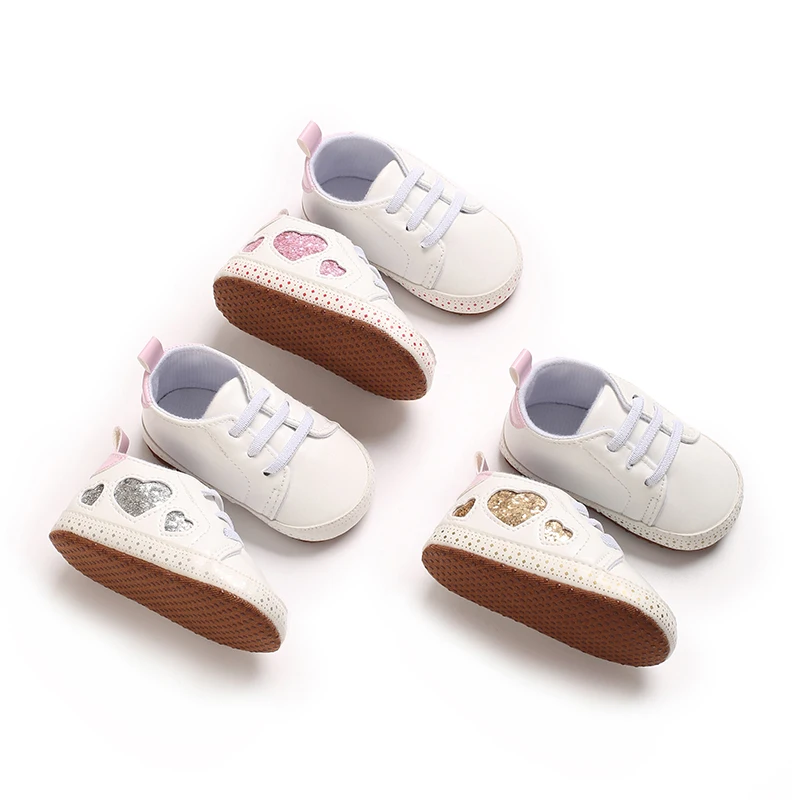 Fashionable New White Shoes 0-18 Months Baby Sports And Walking Shoes With Soft Soles And Heart-Shaped Printed Baby Shoes
Fashionable New White Shoes 0-18 Months Baby Sports And Walking Shoes With Soft Soles And Heart-Shaped Printed Baby Shoes