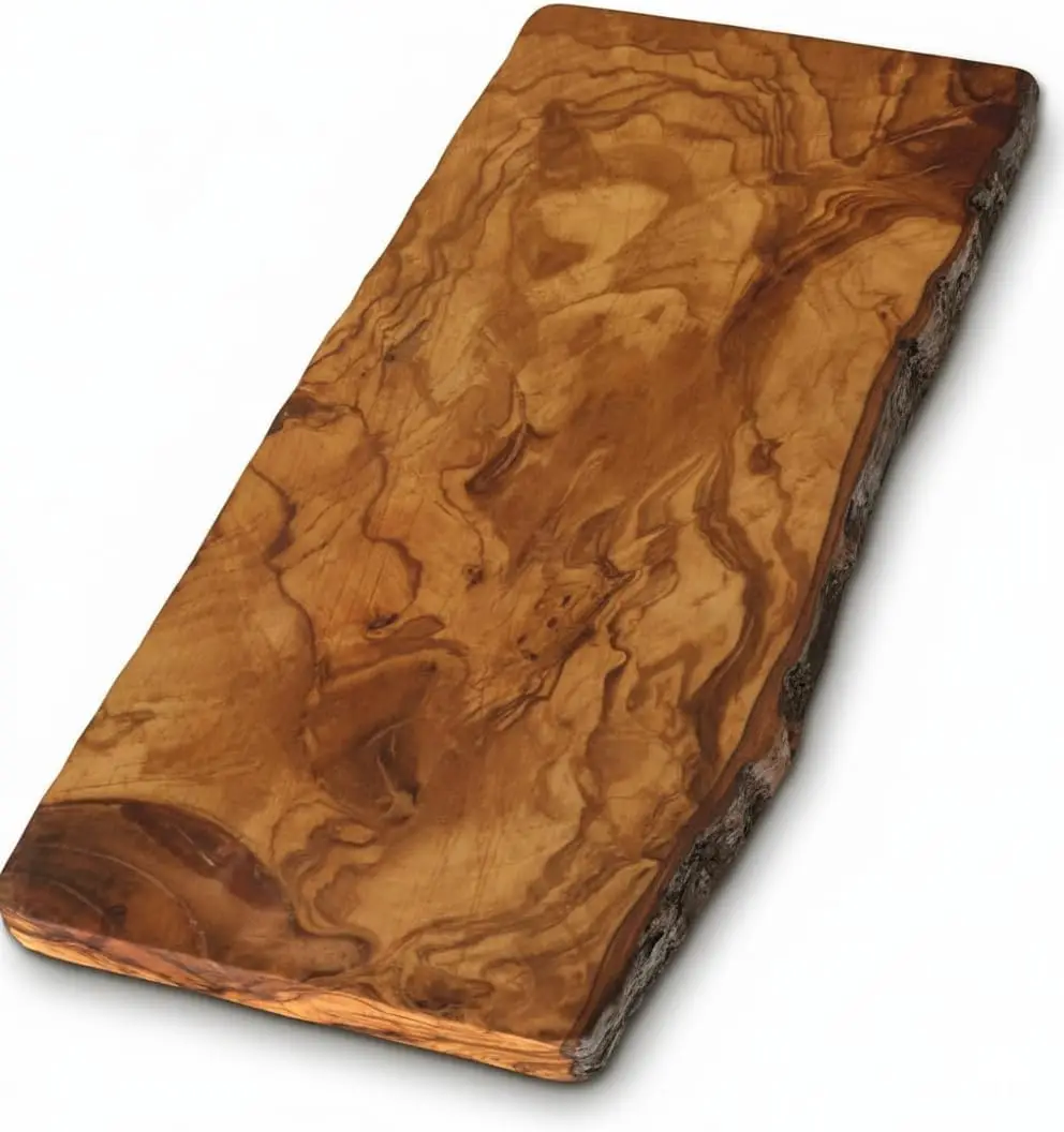 Live Edge Olive Wood Cutting Board 16"L X 7"W X 0.75"TH R ic Large Wooden Charcuterie Board - Bread & Cheese Board -
Live Edge Olive Wood Cutting Board 16"L X 7"W X 0.75"TH R ic Large Wooden Charcuterie Board - Bread & Cheese Board -