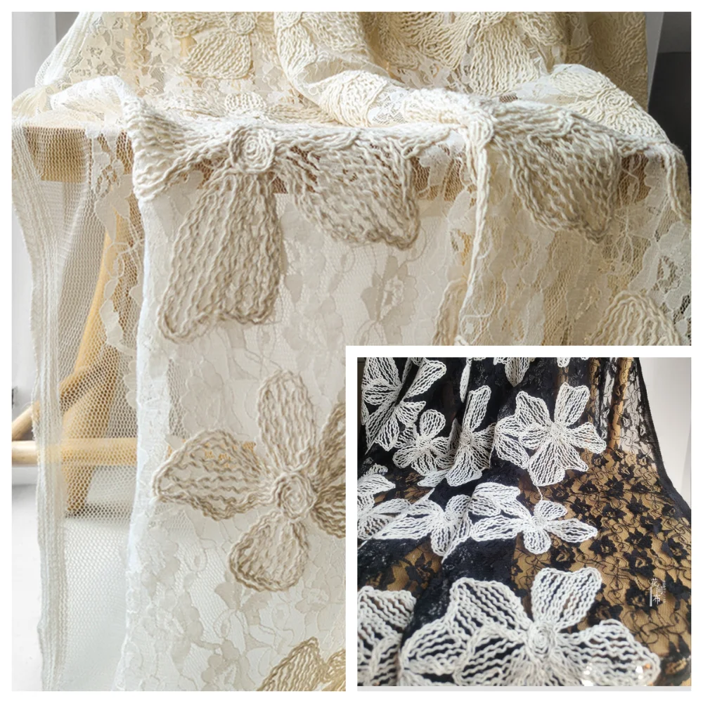Cotton Line Embroidered Lace Fabric Breathable Skirt Hem Tablecloth Decorative Fabrics for Diy Sewing Clothing Cloth
Cotton Line Embroidered Lace Fabric Breathable Skirt Hem Tablecloth Decorative Fabrics for Diy Sewing Clothing Cloth