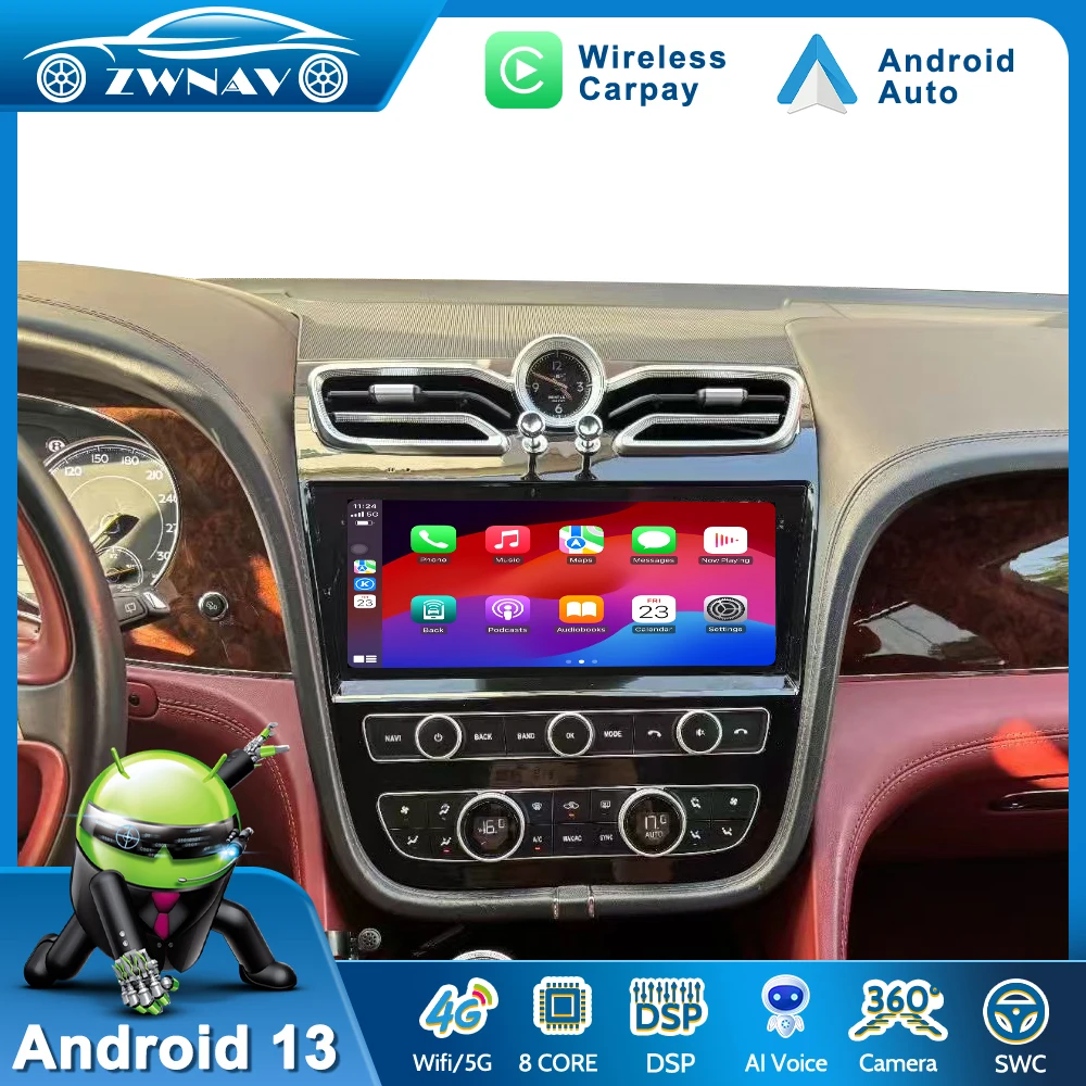 10.9 Inch Android 13 For Bentley Bentayga 2016-2020 Car Multimedia Player DSP Stereo Radio Auto Carplay GPS Navigation Head Unit
10.9 Inch Android 13 For Bentley Bentayga 2016-2020 Car Multimedia Player DSP Stereo Radio Auto Carplay GPS Navigation Head Unit