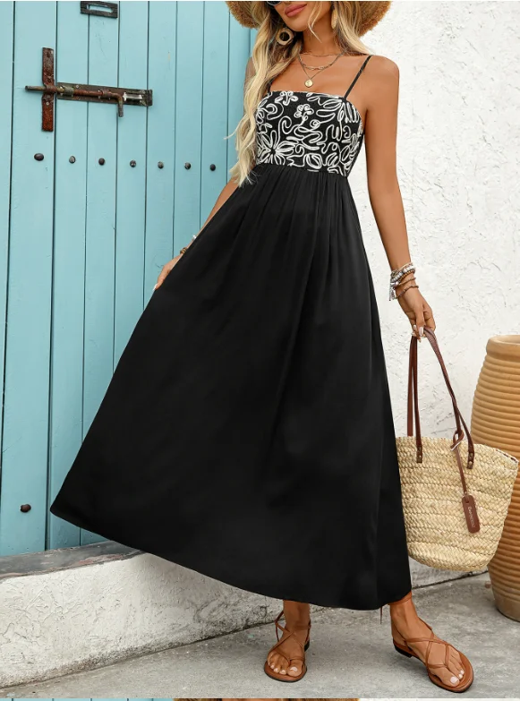 Sleeveless Casual Camisole Dress for Women In Summer, Elegant and Casual, Low Cut Square Neck A-Line Sleeveless Camisole Dress
Sleeveless Casual Camisole Dress for Women In Summer, Elegant and Casual, Low Cut Square Neck A-Line Sleeveless Camisole Dress