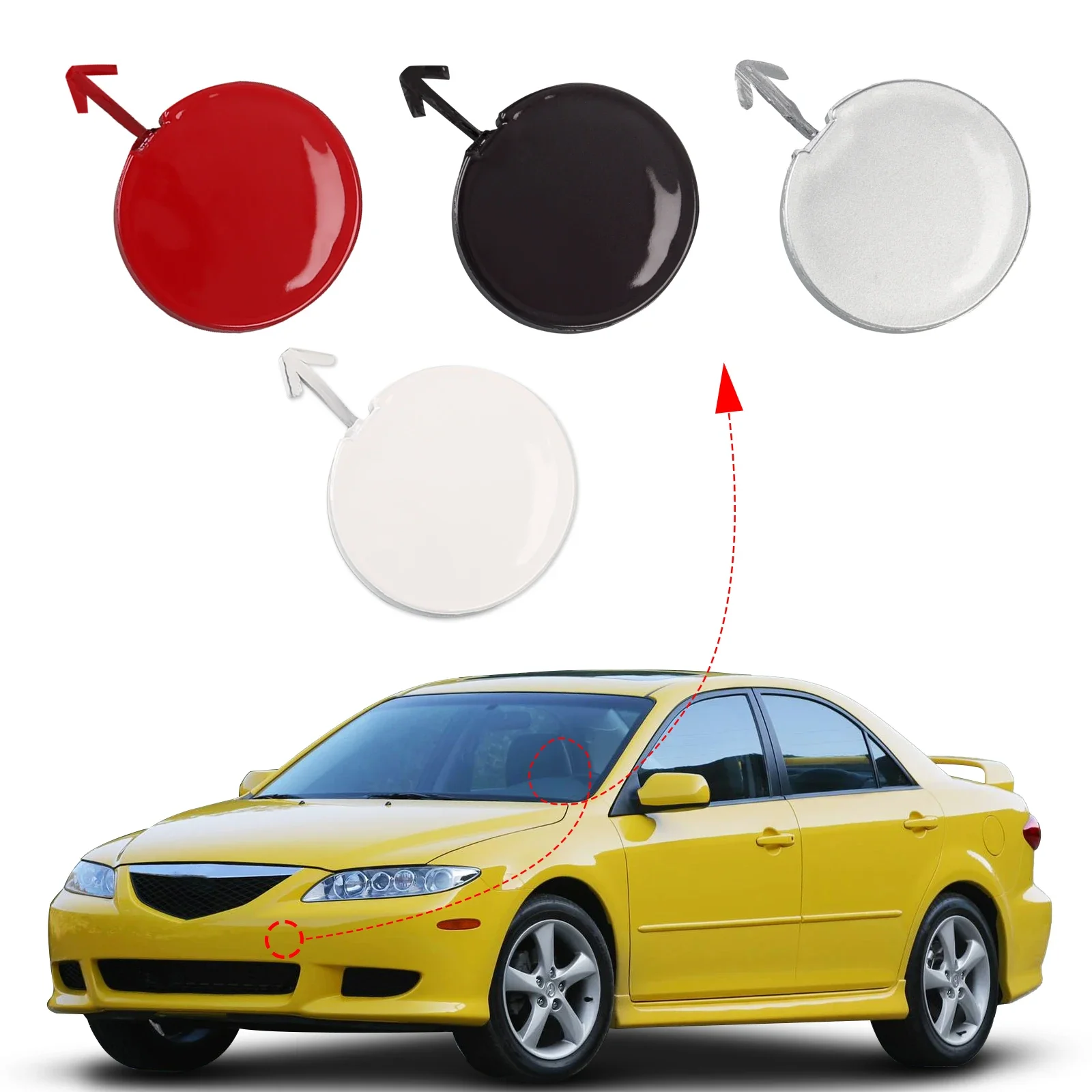 Front Bumper Tow Hook Cover Cap Towing Eye For Mazda 6 Accessories 2003 2004 2005 GJ6A-50-A11 GJ6A50A11
Front Bumper Tow Hook Cover Cap Towing Eye For Mazda 6 Accessories 2003 2004 2005 GJ6A-50-A11 GJ6A50A11
