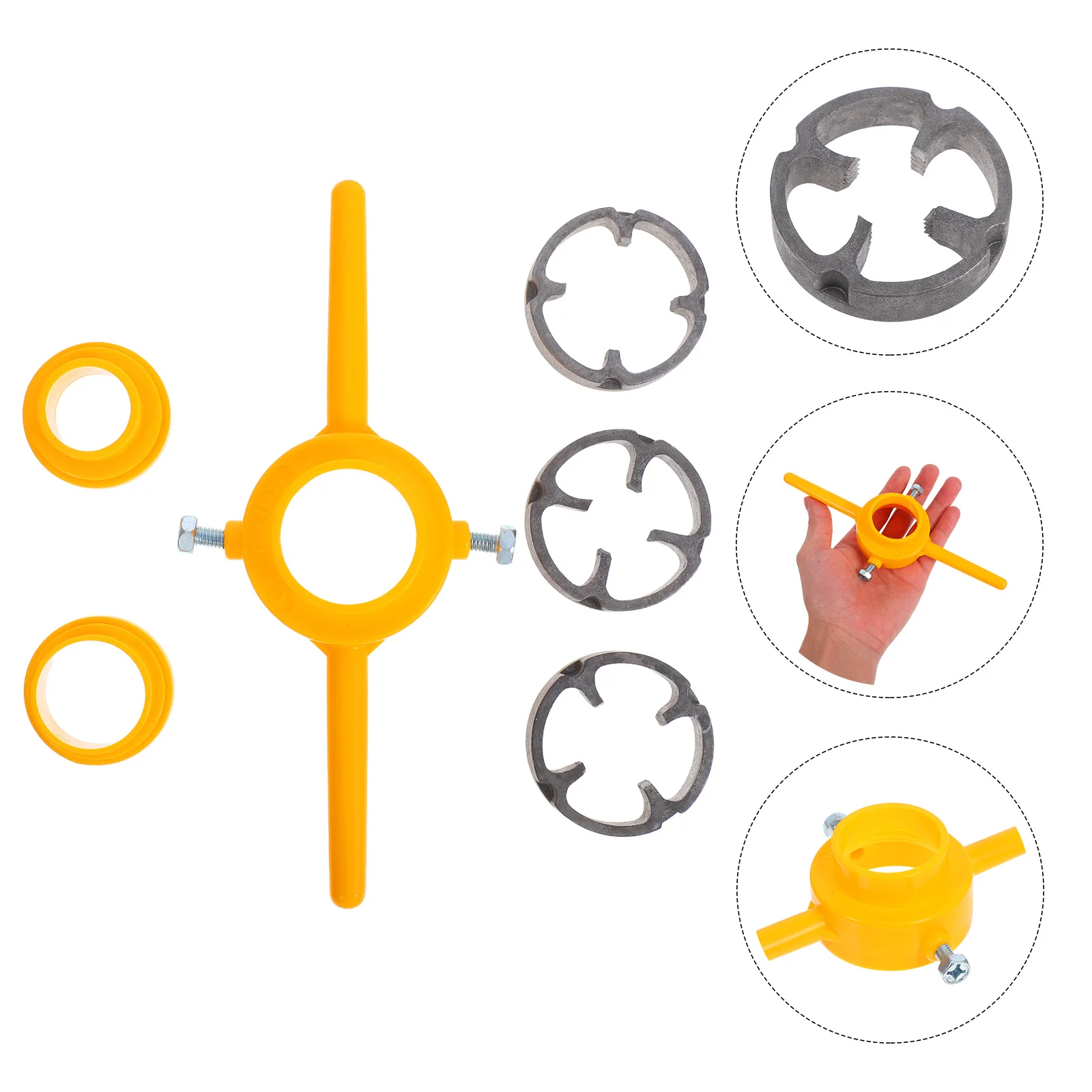 1Set Water Pipe Threading Tool Kit Manual Threader for DIY Plumbing Projects Smooth Finish Convenient Thread Making Set
1Set Water Pipe Threading Tool Kit Manual Threader for DIY Plumbing Projects Smooth Finish Convenient Thread Making Set