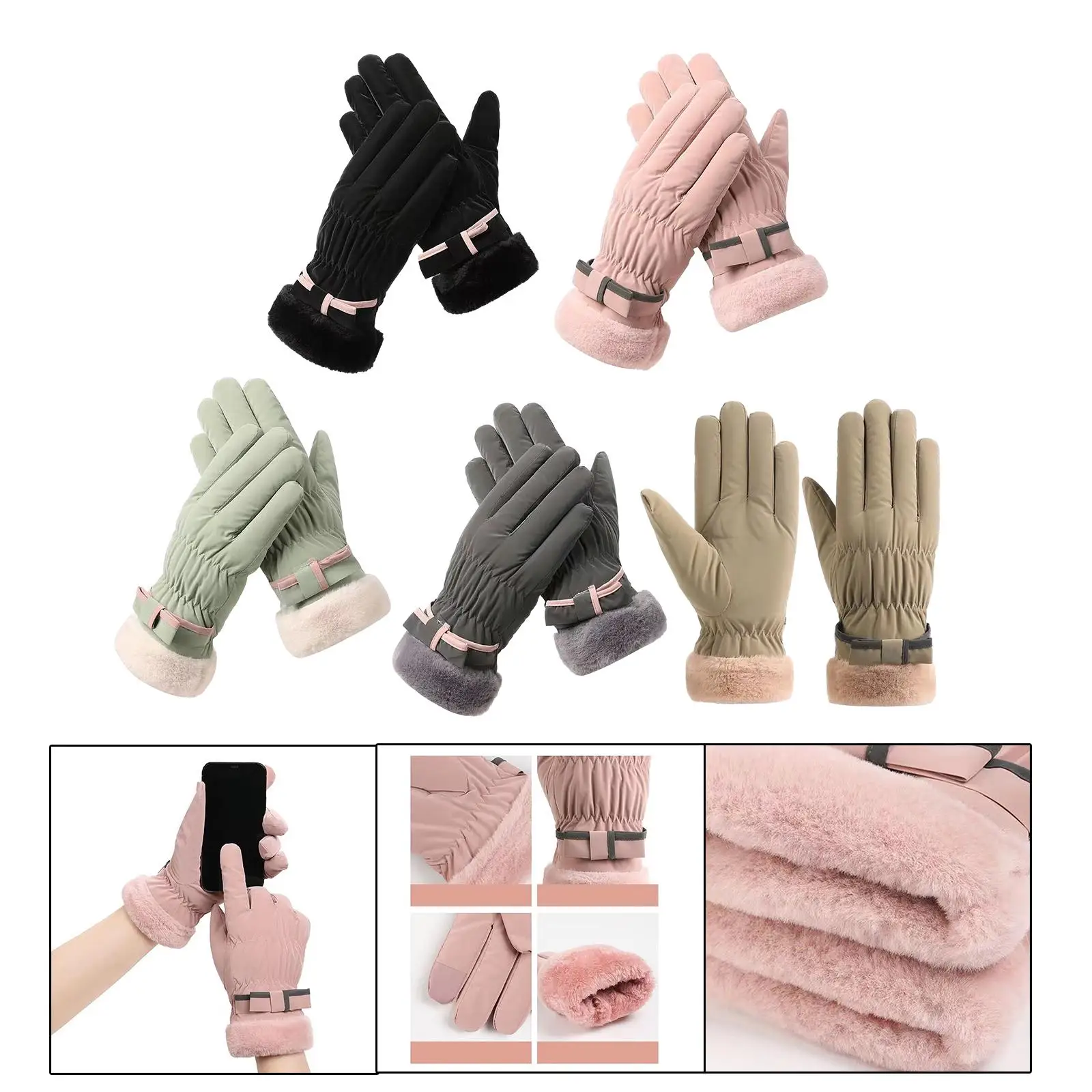 Women Winter Gloves Touch Screen Thicken Lined Water Resistant Cold Weather Gloves Warm Gloves for Ski Outdoor Riding Work
Women Winter Gloves Touch Screen Thicken Lined Water Resistant Cold Weather Gloves Warm Gloves for Ski Outdoor Riding Work
