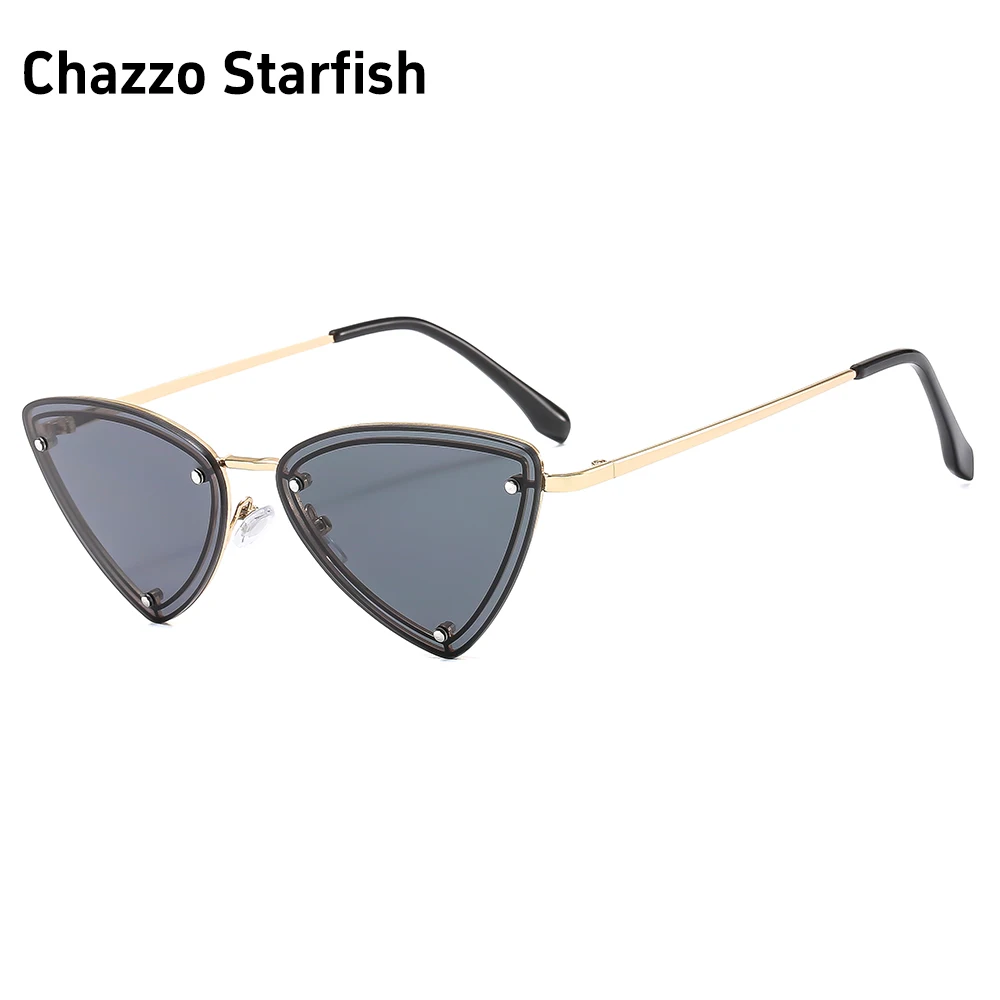 2024 New Triangle Cat Eye Sunglasses Alloy Rimless Crystal Shiny Sun Glasses Female Unique Elegant Green Rhinestone Shades
2024 New Triangle Cat Eye Sunglasses Alloy Rimless Crystal Shiny Sun Glasses Female Unique Elegant Green Rhinestone Shades