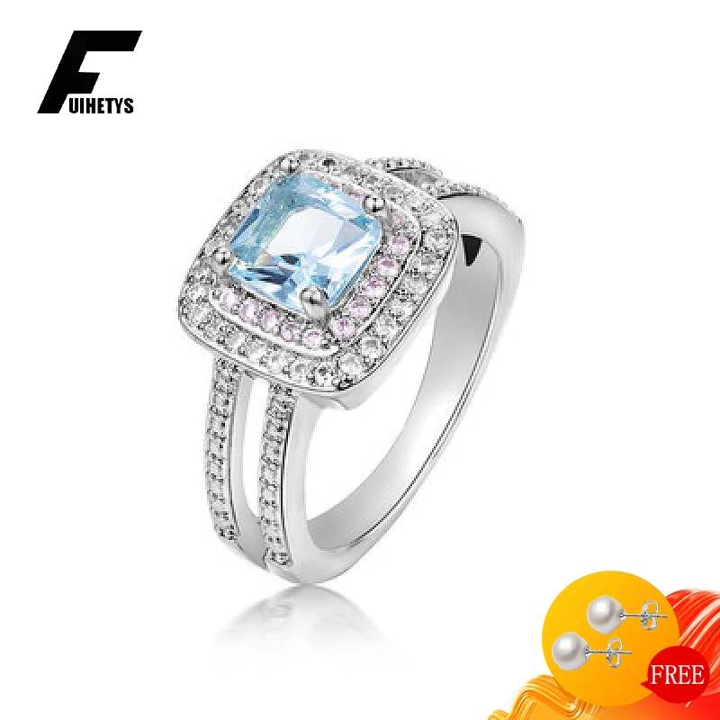 Fashion Women Ring 925 Silver Jewelry with Sapphire Zircon Gemstone Finger Rings Accessories for Wedding Engagement Party Gift
Fashion Women Ring 925 Silver Jewelry with Sapphire Zircon Gemstone Finger Rings Accessories for Wedding Engagement Party Gift