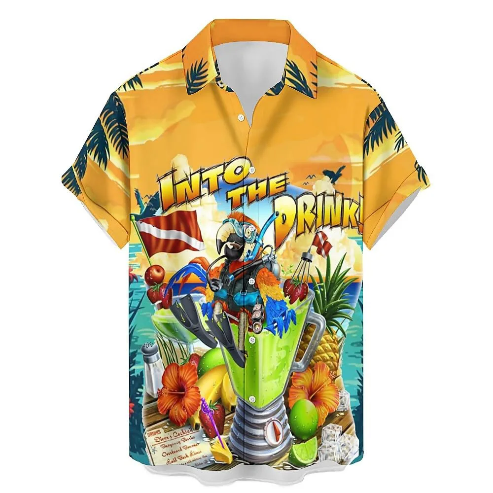 Men's Beach Vacation Casual Shirt Hawaiian Style Parrot Print Men's Short Sleeved Shirt Loose And Comfortable Versatile Shirt
Men's Beach Vacation Casual Shirt Hawaiian Style Parrot Print Men's Short Sleeved Shirt Loose And Comfortable Versatile Shirt