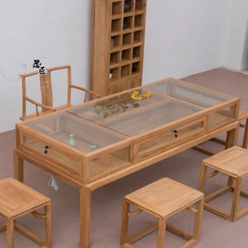 Custom. Elm Display Cabinet New Jewelry Counter Jewelry Crafts Glass Booth Table Jade Container Mall Island Cabinet
Custom. Elm Display Cabinet New Jewelry Counter Jewelry Crafts Glass Booth Table Jade Container Mall Island Cabinet