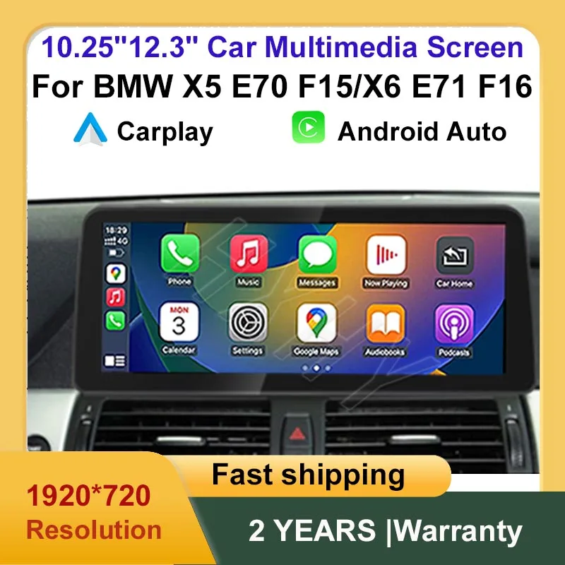 10.25/12.3inch Android Auto Wireless CarPlay For BMW X5 E70 X6 E71 2007-2018 Car Multimedia Touch Screen Display
10.25/12.3inch Android Auto Wireless CarPlay For BMW X5 E70 X6 E71 2007-2018 Car Multimedia Touch Screen Display