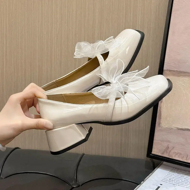 High-heeled Women's Thick-soled Fashionable Square-toe Lolita Princess Single Shoes, Mary Jane Patent Leather Women's Shoes35-40
High-heeled Women's Thick-soled Fashionable Square-toe Lolita Princess Single Shoes, Mary Jane Patent Leather Women's Shoes35-40