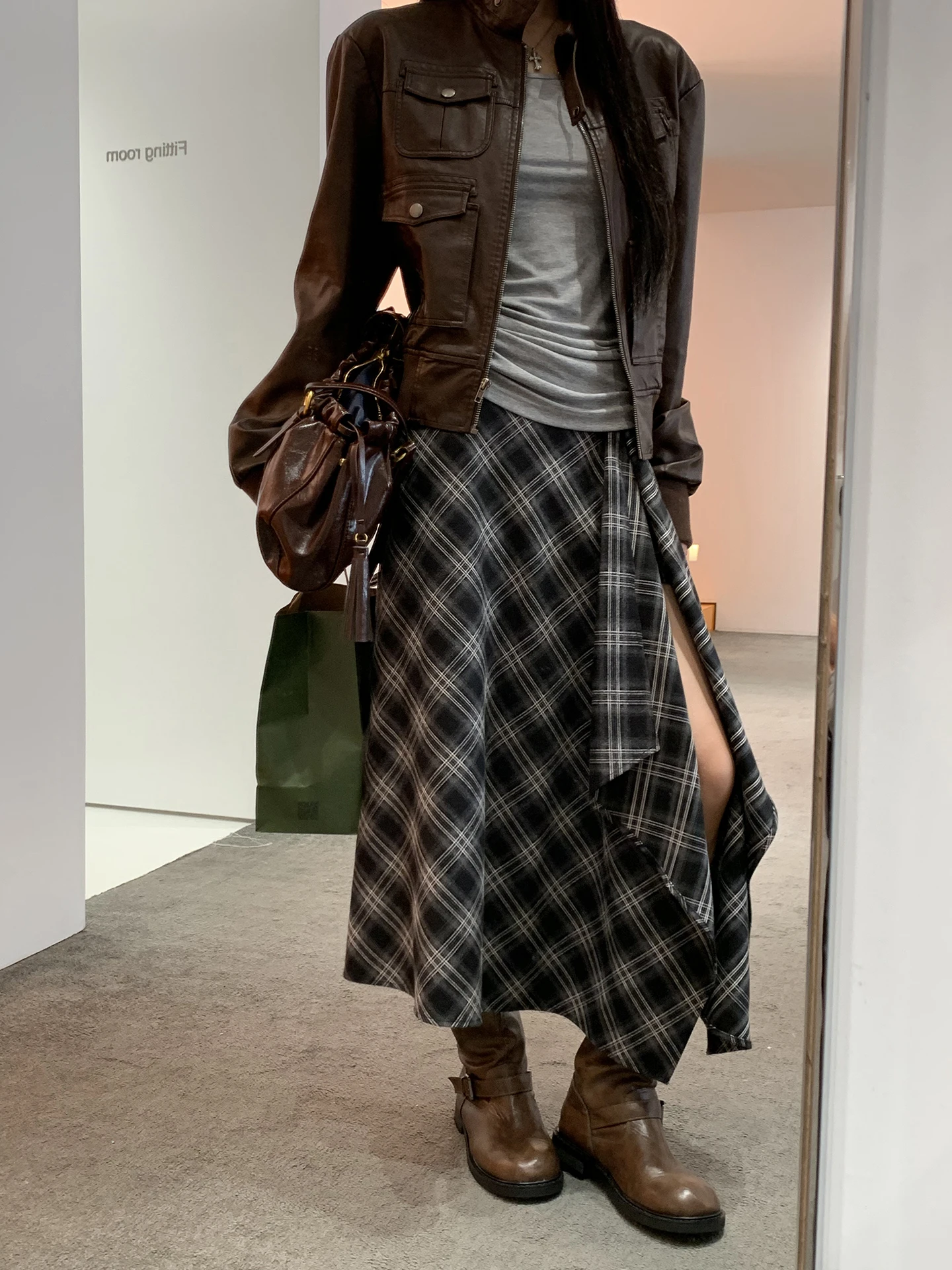 Bla Plaid A-Line Skirt Asymmetrical Hemline Women's Faion Commute High Waist Polyester Viscose Spandex Skirt
Bla Plaid A-Line Skirt Asymmetrical Hemline Women's Faion Commute High Waist Polyester Viscose Spandex Skirt