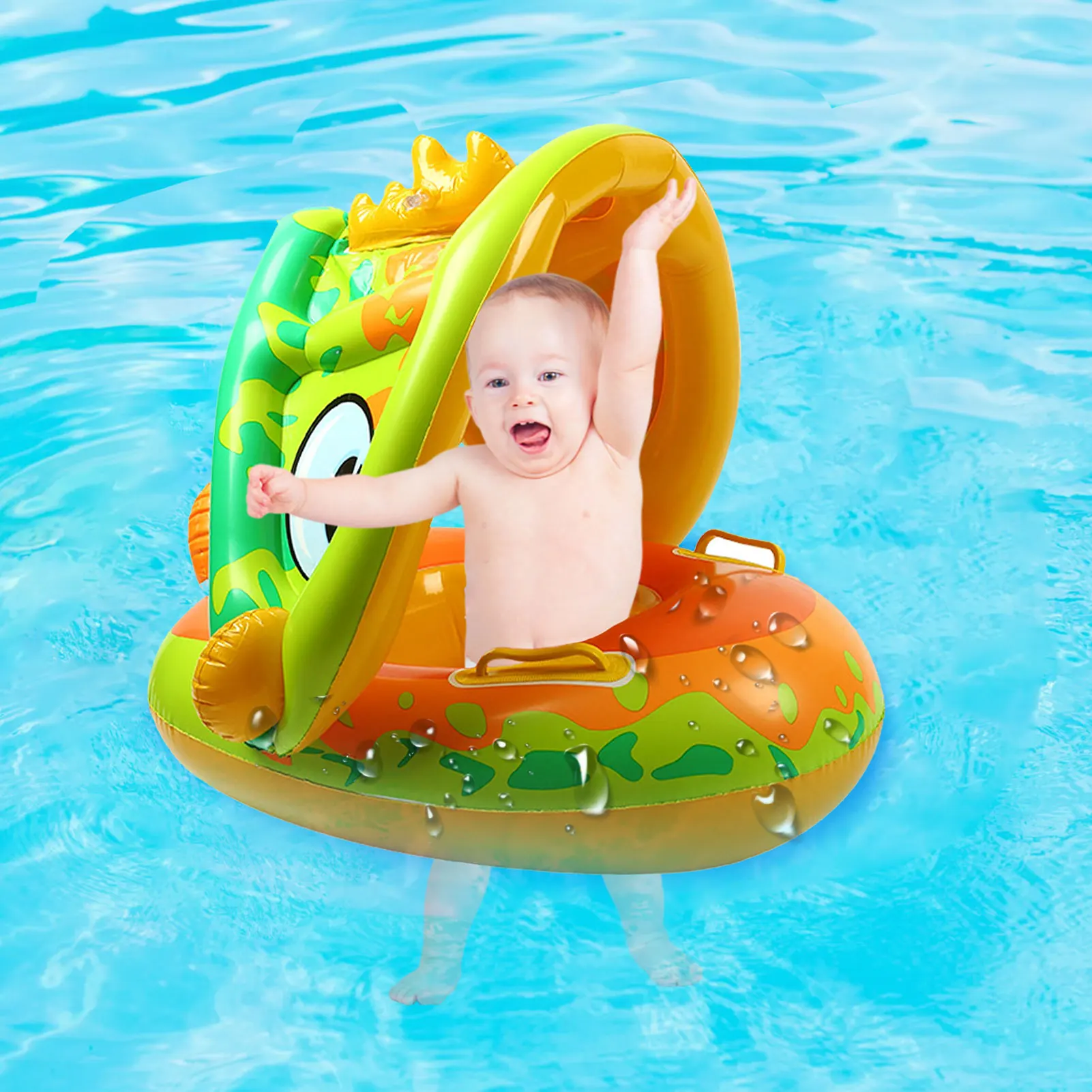 Iatable Baby Swimming Ring Kids Summer Swimming Pool Cartoon Swim Float With Sun Canopy Pool Accessories Toys
Iatable Baby Swimming Ring Kids Summer Swimming Pool Cartoon Swim Float With Sun Canopy Pool Accessories Toys