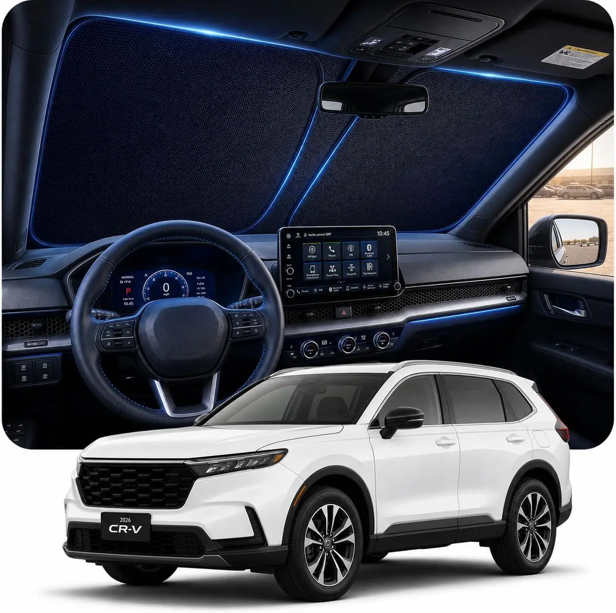 2026 Upgraded Windshield Sun Shade for Honda CRV - Cooling Ice-Crystal
2026 Upgraded Windshield Sun Shade for Honda CRV - Cooling Ice-Crystal