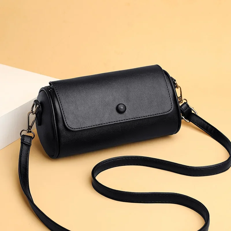 Women's Leather Barrel Bag Shoulder Crossbody Purse Compact Cylindrical Messenger Solid Color Work-Leisure Handbag Purse
Women's Leather Barrel Bag Shoulder Crossbody Purse Compact Cylindrical Messenger Solid Color Work-Leisure Handbag Purse