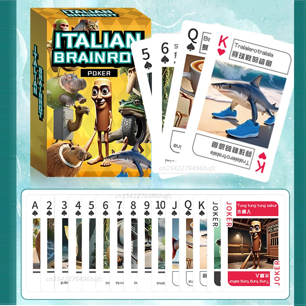 Классические игральные карты Итальянские карты Brainrot Tung Tung Tung Sahur Tralalero Tralala Досуг и развлечения Настольные игры Игрушки
Классические игральные карты Итальянские карты Brainrot Tung Tung Tung Sahur Tralalero Tralala Досуг и развлечения Настольные игры Игрушки