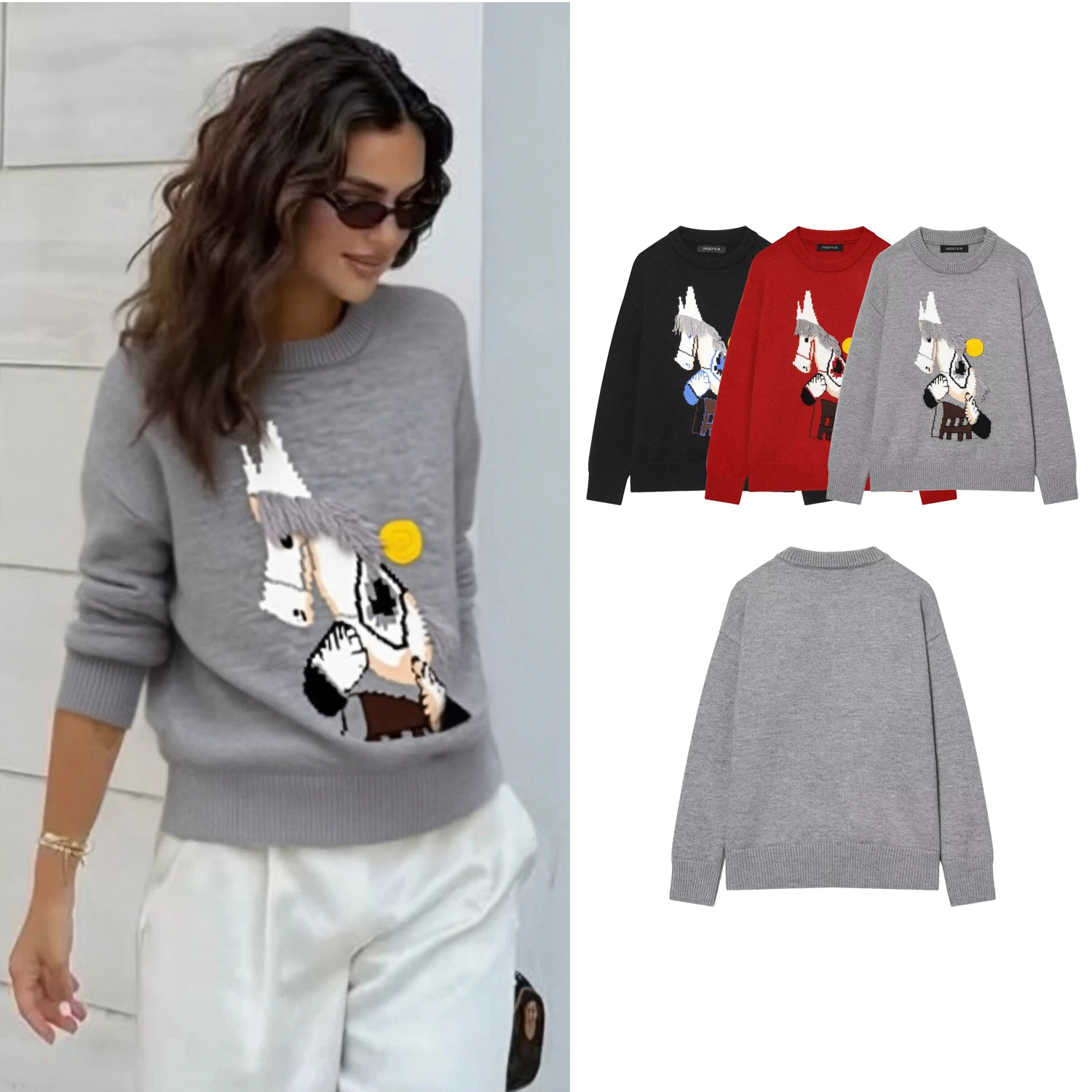 Женский однотонный вязаный свитер, весна-осень, новый, шикарный, свободный крой, с круглым вырезом, с вышивкой и цветочным узором, мягкий, длинный, пуловер, топ
Женский однотонный вязаный свитер, весна-осень, новый, шикарный, свободный крой, с круглым вырезом, с вышивкой и цветочным узором, мягкий, длинный, пуловер, топ