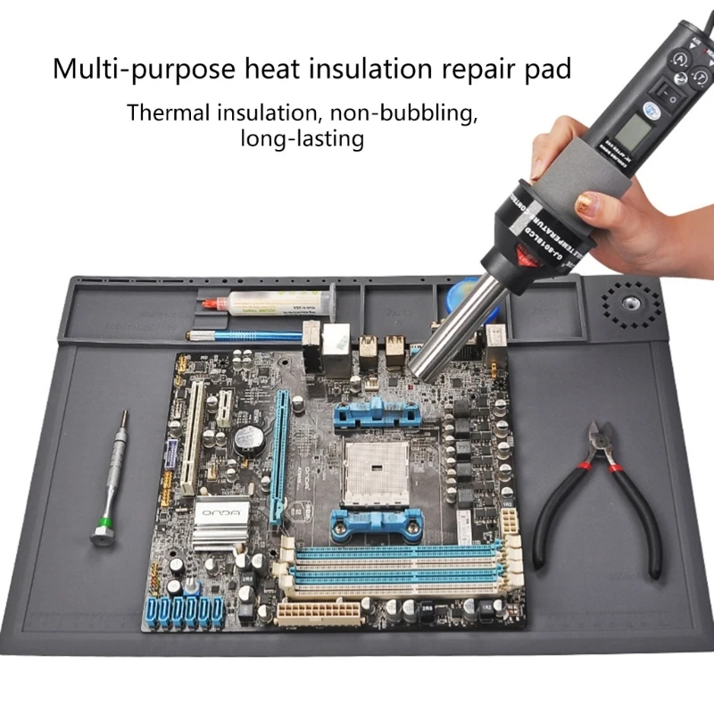 Heat Resistant Silicone Repair Mat Soldering Pad With ESD Protective For Motherboards Phone And Motherboards Maintenance M4YD
Heat Resistant Silicone Repair Mat Soldering Pad With ESD Protective For Motherboards Phone And Motherboards Maintenance M4YD