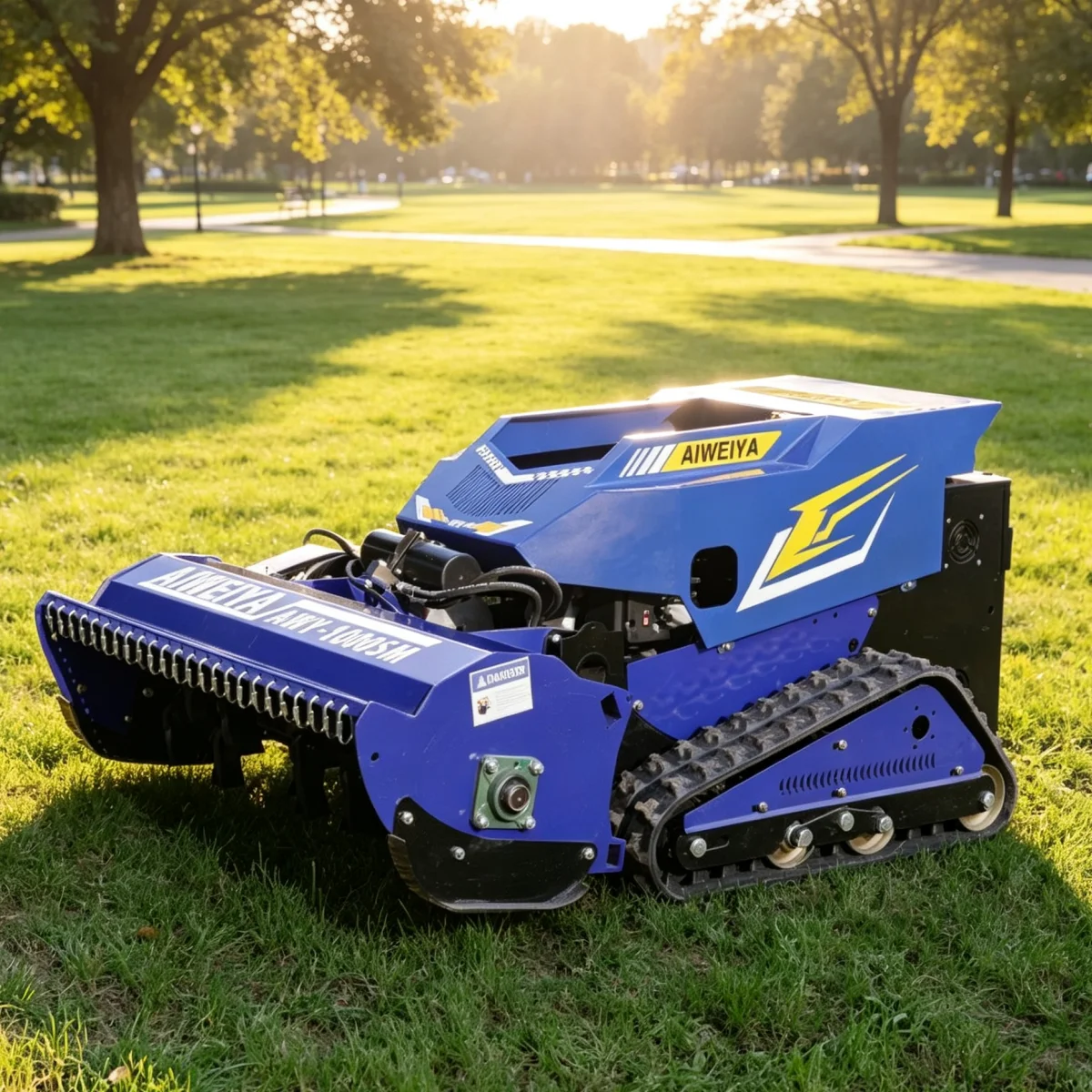 Customized All Terrain Zero Turn Crawler Mower, Self-propelled Remote Control Robot with Adjustable Cutting Height
Customized All Terrain Zero Turn Crawler Mower, Self-propelled Remote Control Robot with Adjustable Cutting Height