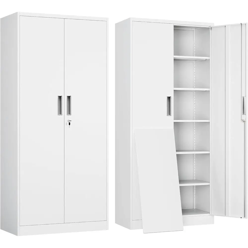 71-Inch Tall Metal Storage Cabinet with Lock, 5 Adjustable Shelves, Suitable for Home, Office, Garage, and Warehouse Organizatio
71-Inch Tall Metal Storage Cabinet with Lock, 5 Adjustable Shelves, Suitable for Home, Office, Garage, and Warehouse Organizatio