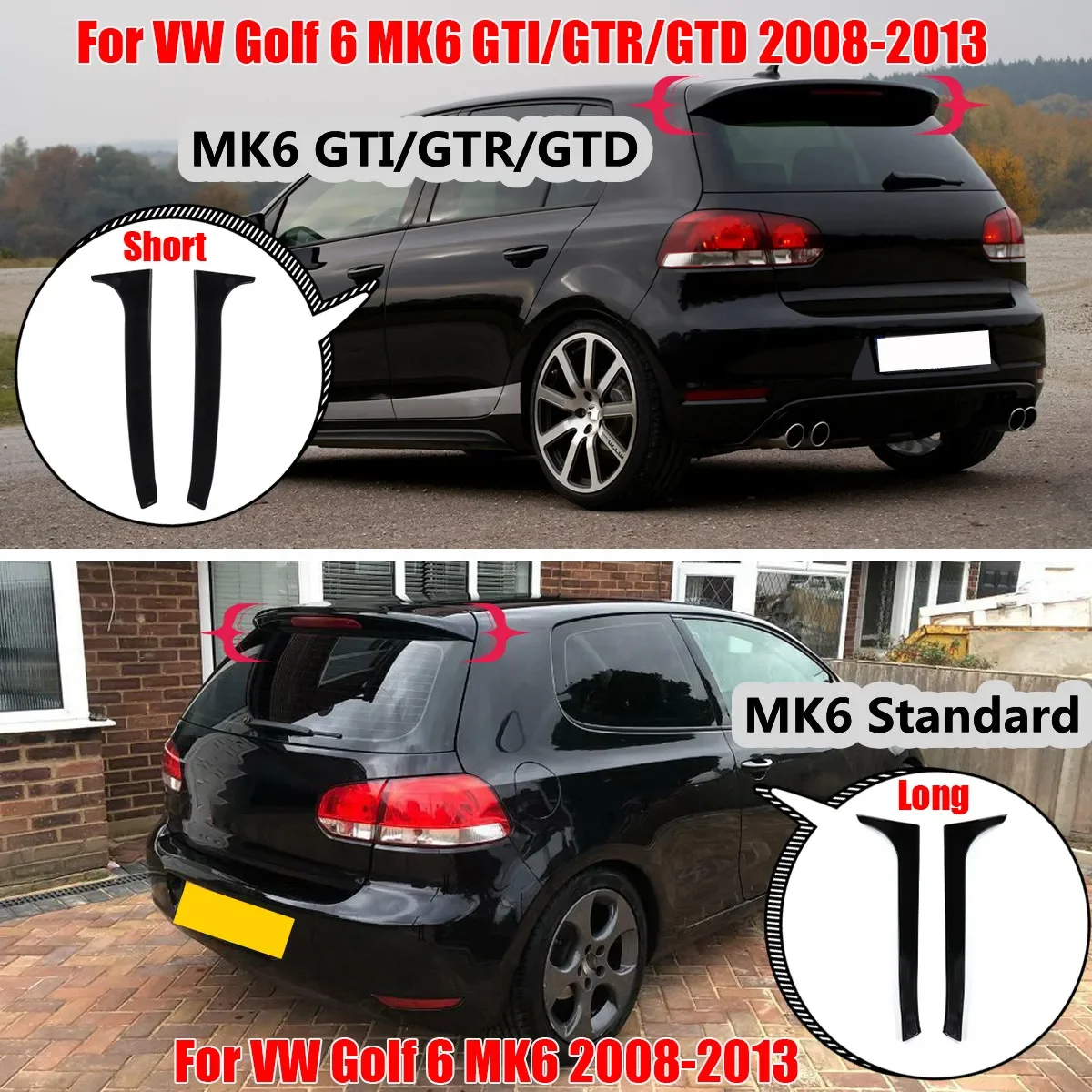 Rear Side Spoiler Canard Splitter Exterior Tuning Parts For VW Golf 6 MK6 GTI GTR GTD Standard 2008-2013 Car Styling Body Kit
Rear Side Spoiler Canard Splitter Exterior Tuning Parts For VW Golf 6 MK6 GTI GTR GTD Standard 2008-2013 Car Styling Body Kit