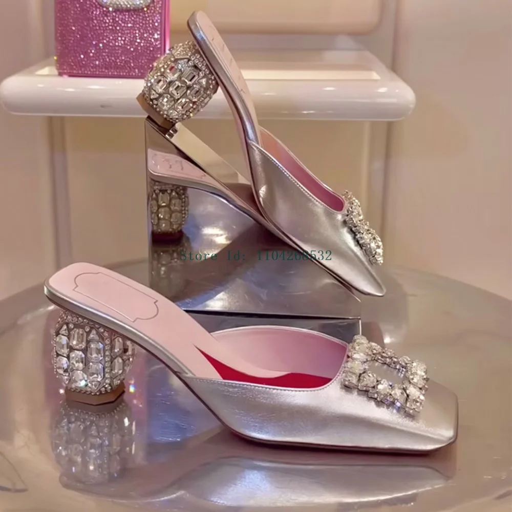 Crystal Rhinestone Slippers Sexy Square Toe Crystal Heel Mixed Colors Slip On New Arrivals Fashion Women Modern Shoes
Crystal Rhinestone Slippers Sexy Square Toe Crystal Heel Mixed Colors Slip On New Arrivals Fashion Women Modern Shoes