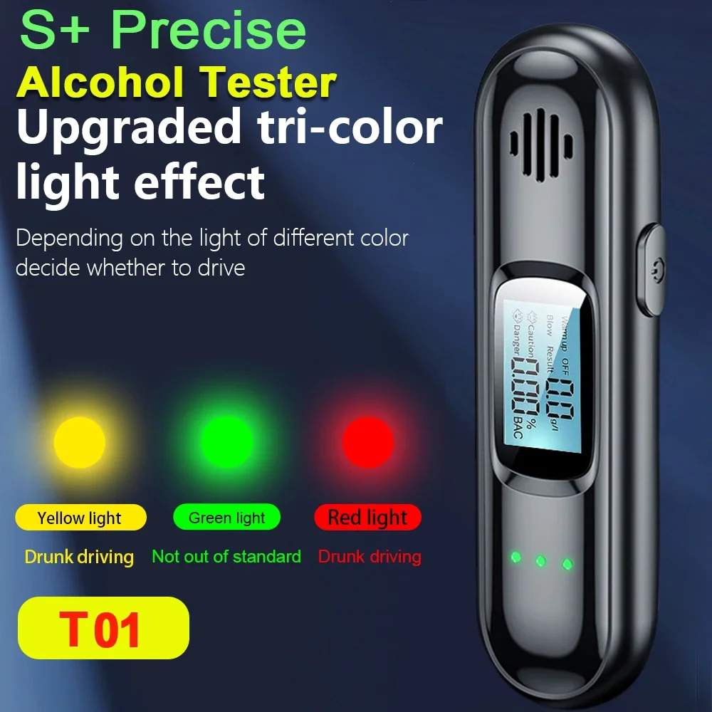 LCD Digital Non-Contact Breath Alcohol Tester Mini Alcohol Meter Accuracy Breathalyzer Diagnostic Tool USB Charging Display
LCD Digital Non-Contact Breath Alcohol Tester Mini Alcohol Meter Accuracy Breathalyzer Diagnostic Tool USB Charging Display