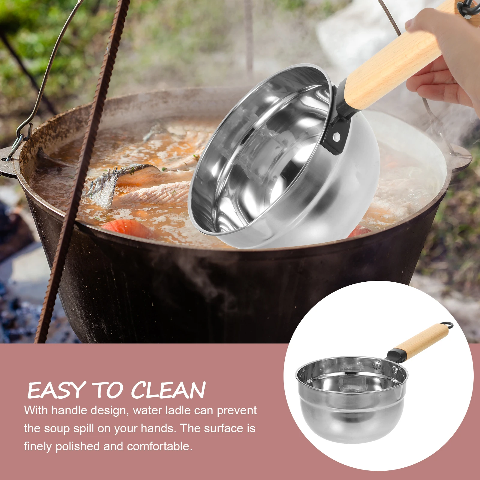 Stainless Steel Wood H Water Ladle Kitchen Tool Ergonomic Design Practical Home Use Watering Scoop Long H
Stainless Steel Wood H Water Ladle Kitchen Tool Ergonomic Design Practical Home Use Watering Scoop Long H