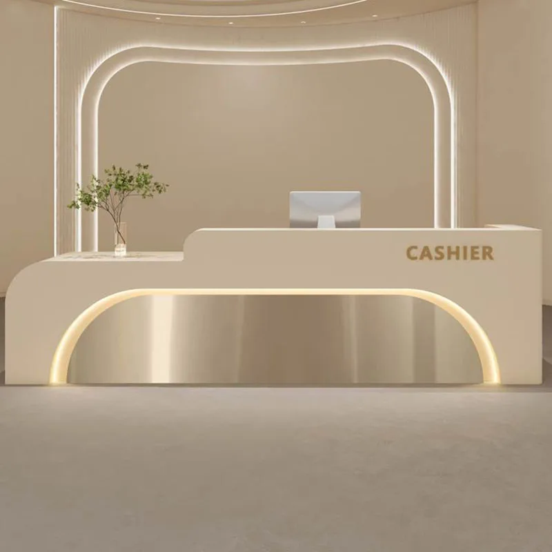 Elegant Office Desk Beauty Institute Counter Entrance Tables Modern Luxury Furniture Front Kassentisch Minimalist Home Bar
Elegant Office Desk Beauty Institute Counter Entrance Tables Modern Luxury Furniture Front Kassentisch Minimalist Home Bar