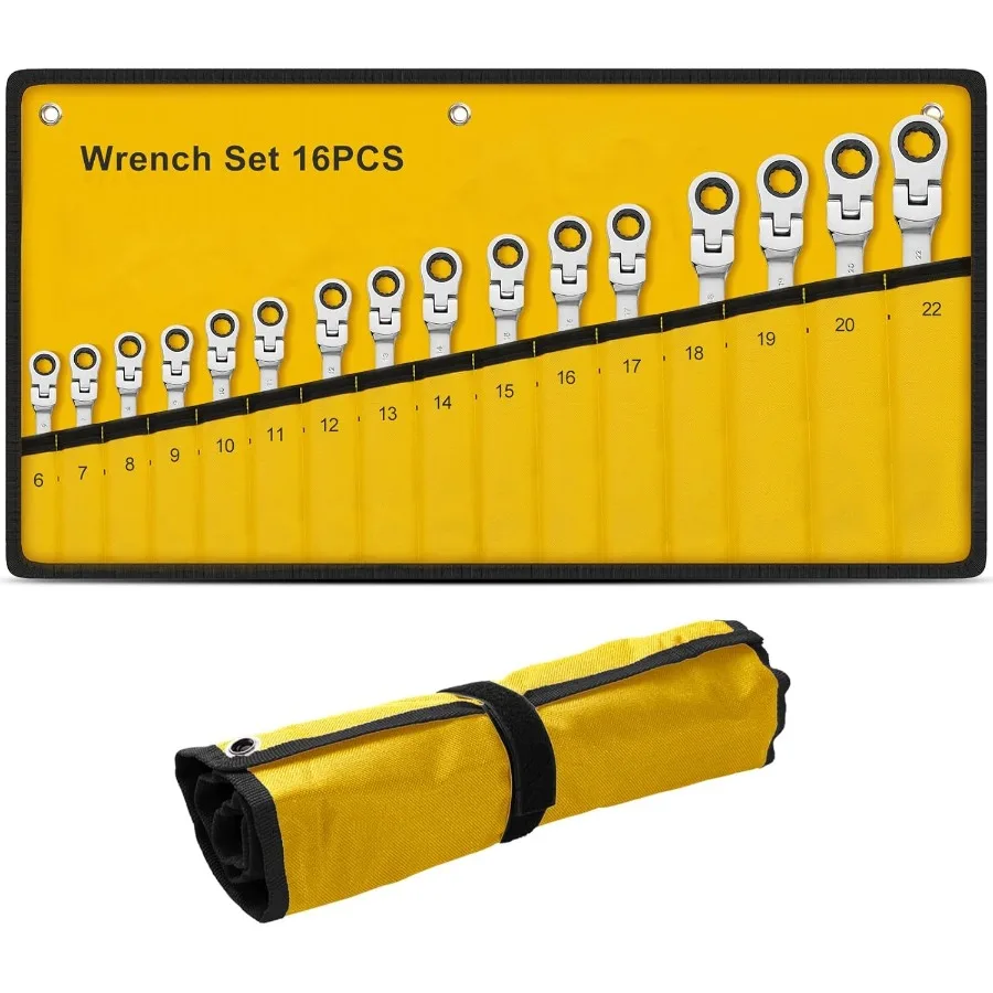 Набор комбинированных ключей SmarketBuy из 16 предметов с трещоткой, метрический, 6-22 мм, из хромованадиевой стали, с гибкой головкой, в кейсе для переноски
Набор комбинированных ключей SmarketBuy из 16 предметов с трещоткой, метрический, 6-22 мм, из хромованадиевой стали, с гибкой головкой, в кейсе для переноски
