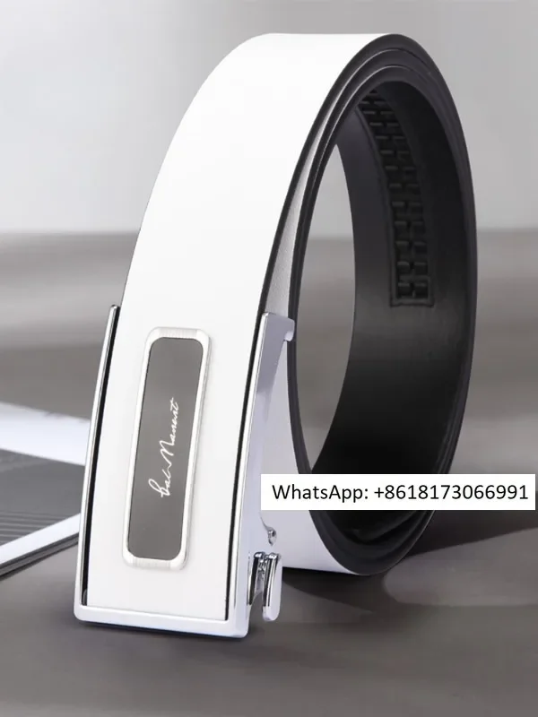 Men's belt new leather golf white belt automatic buckle fashionable business trend young people's pants belt
Men's belt new leather golf white belt automatic buckle fashionable business trend young people's pants belt