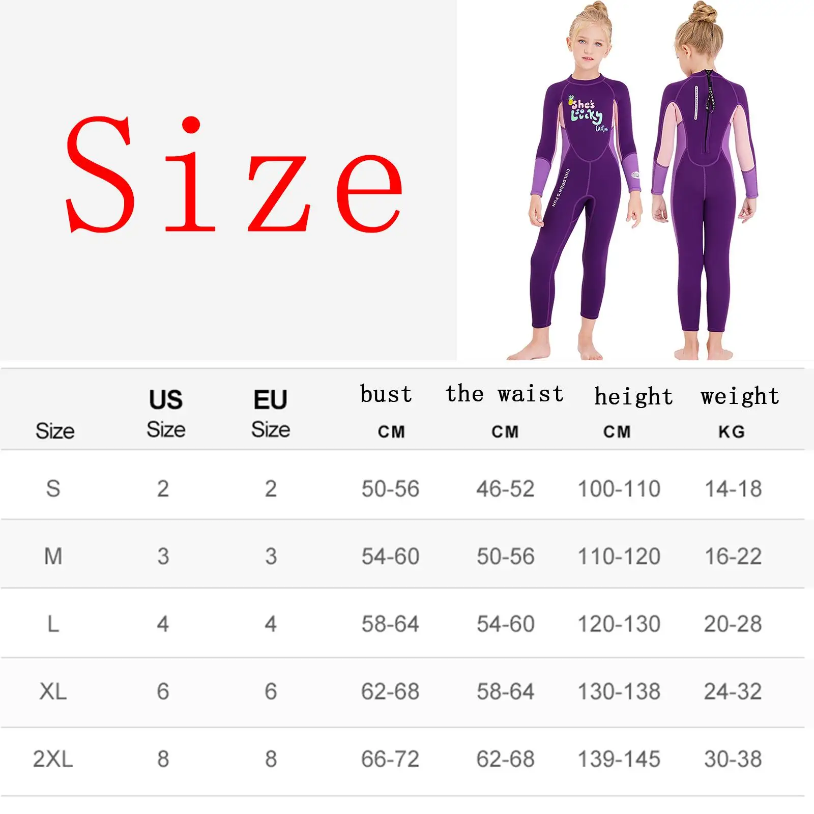 2.5MM Neoprene Wetsuits Kids Swimwears Diving Suits Long Sleeves Boys Girls
2.5MM Neoprene Wetsuits Kids Swimwears Diving Suits Long Sleeves Boys Girls