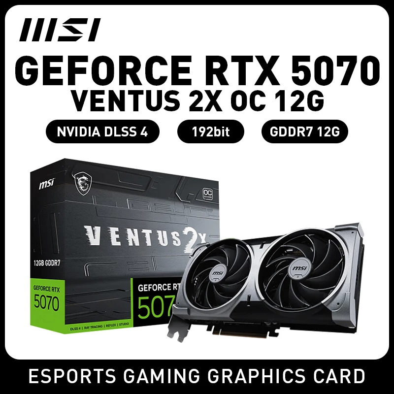 MSI RTX5070 12G VENTUS 2X 3X OC GDDR7 12 ГБ 192 бит для киберспорта, дизайн игр, профессиональная видеокарта, независимая видеокарта, видеокарта
MSI RTX5070 12G VENTUS 2X 3X OC GDDR7 12 ГБ 192 бит для киберспорта, дизайн игр, профессиональная видеокарта, независимая видеокарта, видеокарта