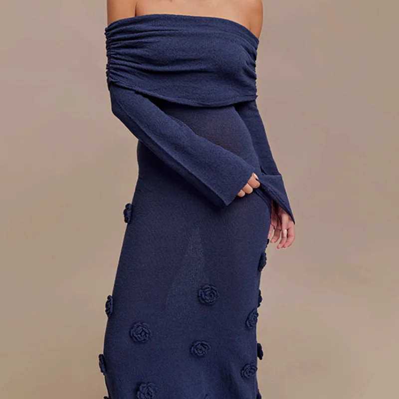 Off Shoulder Knitted Long Dresses Sexy Elegant 3d Flowers Maxi Dress High Waist Bodycon Party Robes 2024 New Lady Evening Gown
Off Shoulder Knitted Long Dresses Sexy Elegant 3d Flowers Maxi Dress High Waist Bodycon Party Robes 2024 New Lady Evening Gown