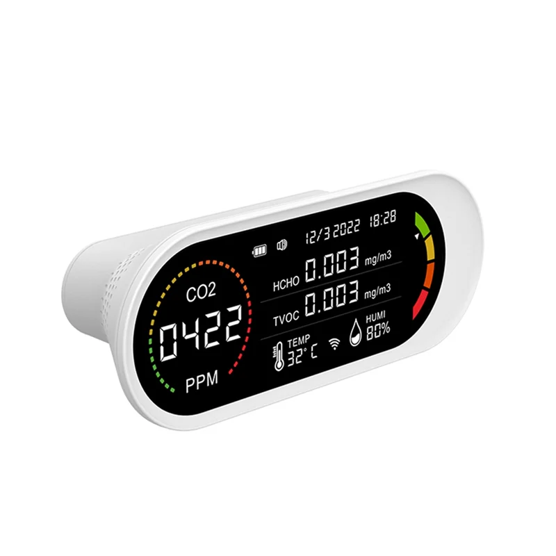 Sale 5 in 1 Air Quality Detector TVOC HCHO CO2 Meter Carbon Dioxide Temperature Humidity Testing Air Quality Monitor A
Sale 5 in 1 Air Quality Detector TVOC HCHO CO2 Meter Carbon Dioxide Temperature Humidity Testing Air Quality Monitor A