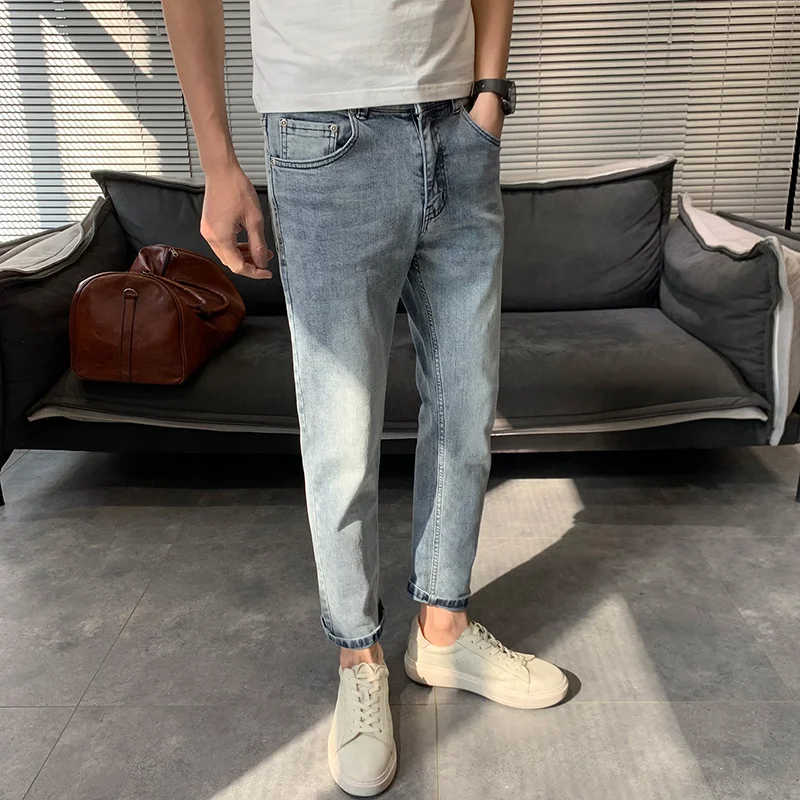 Light Wa Slim Fit Jeans for Men Spring Autumn Sle Elastic Stretchy Trousers Trendy Brand QingJian Youth Wear Nine Point P...
Light Wa Slim Fit Jeans for Men Spring Autumn Sle Elastic Stretchy Trousers Trendy Brand QingJian Youth Wear Nine Point P...