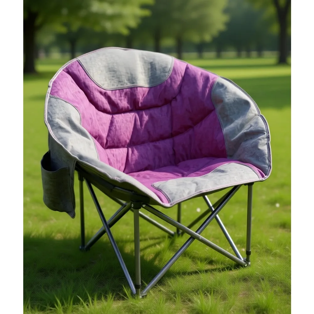 Foldable Padded Camping Moon Chair with Cup Holder 300 lb Support for Beach Hiking Picnic
Foldable Padded Camping Moon Chair with Cup Holder 300 lb Support for Beach Hiking Picnic
