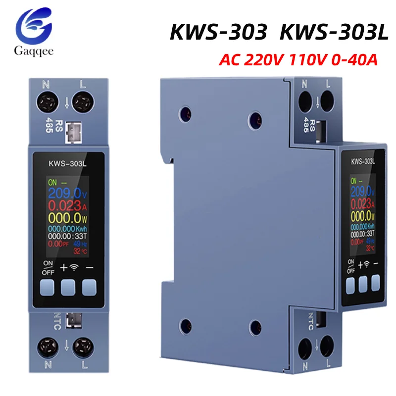 1/3Pcs KWS-303 Rail Tuya Voltmeter APP Remote Control 0.9 Inch TFT Color Screen Voltage /Energy /Power Tester AC 220V 110V 0-40A
1/3Pcs KWS-303 Rail Tuya Voltmeter APP Remote Control 0.9 Inch TFT Color Screen Voltage /Energy /Power Tester AC 220V 110V 0-40A