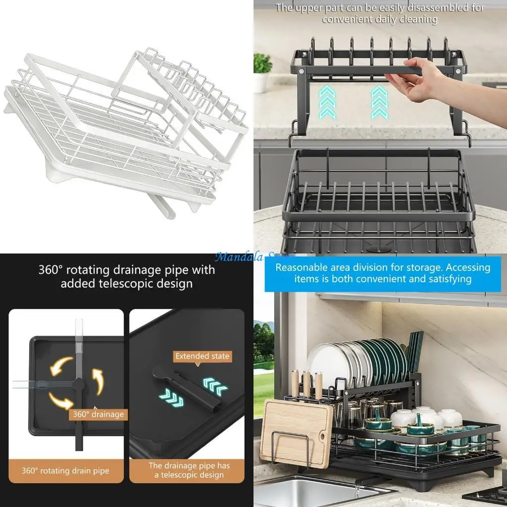 U2JC Efficient Kitchen Countertop Dish Drainer Featuring Cup Holder And Cutlery Stand
U2JC Efficient Kitchen Countertop Dish Drainer Featuring Cup Holder And Cutlery Stand